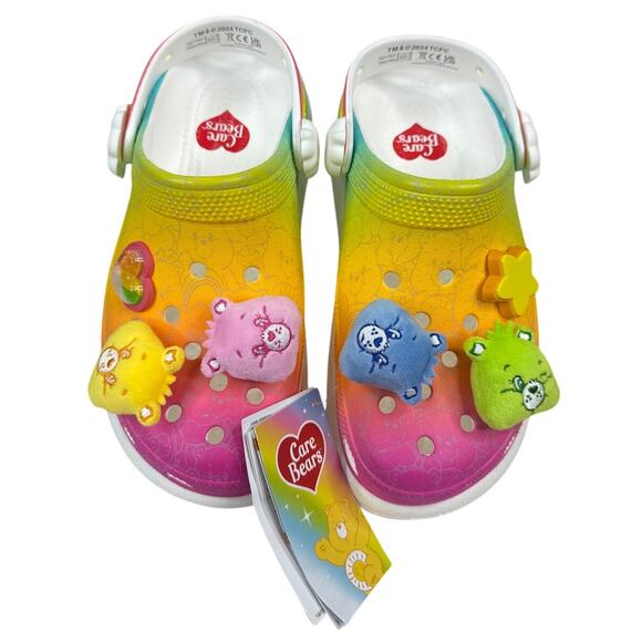 Crocs Classic Crush Clog Care Bears 'Rainbow' M Size 5/W Size 7 (210103-100) - Picture 6 of 9